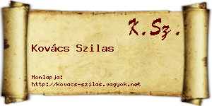 Kovács Szilas névjegykártya